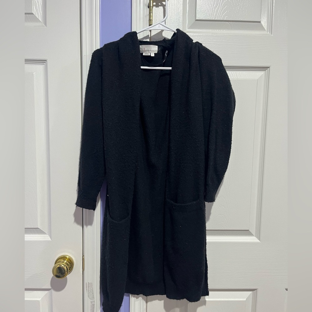 Sparkly Black Long Anthropologie Cardigan